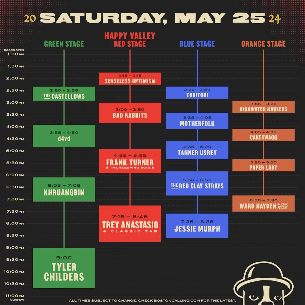 Day Two Line-Up for Boston Calling 2024