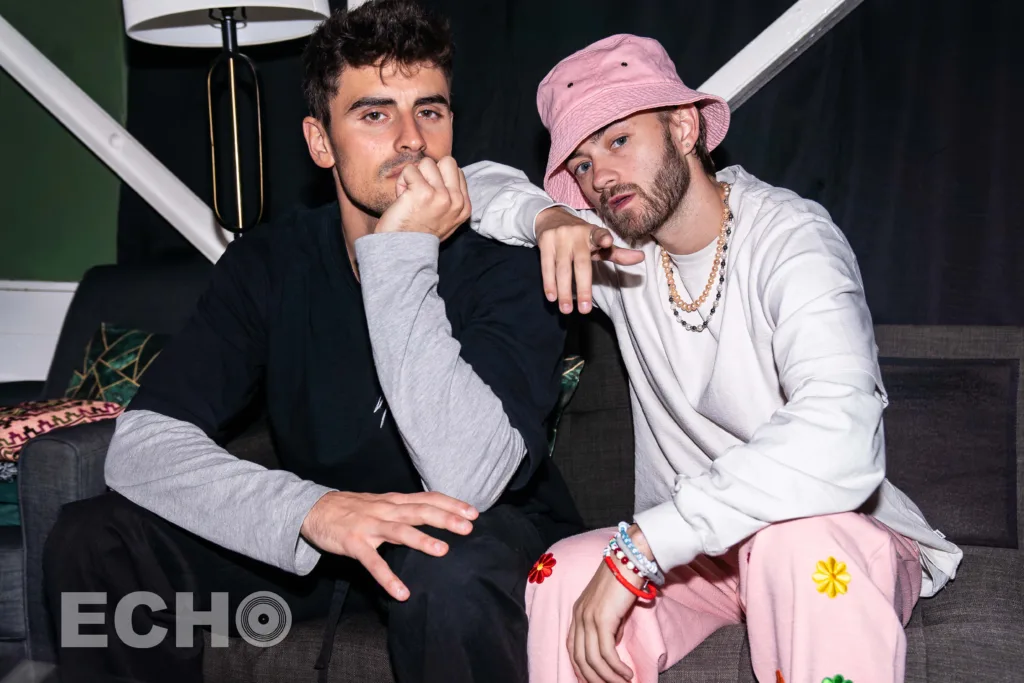 Photo of Jack & Jack posing backstage at Brighton Music Hall