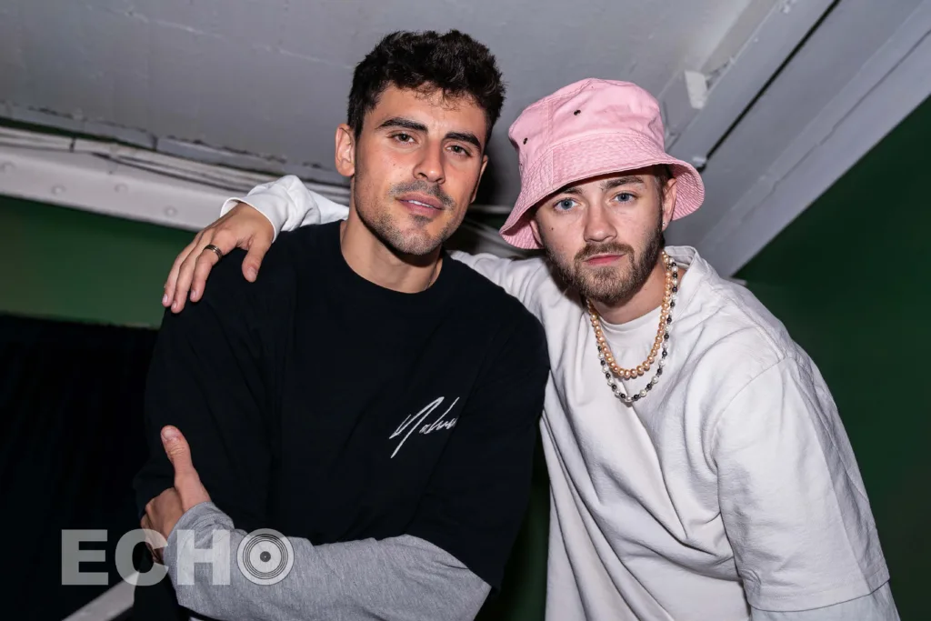 Photo of Jack & Jack posing backstage at Brighton Music Hall