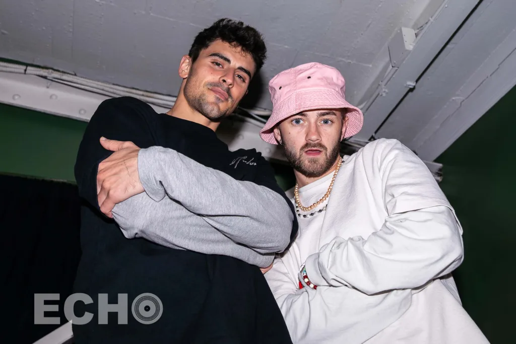 Photo of Jack & Jack posing backstage at Brighton Music Hall